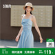 森馬（Semir）連衣裙女簡約度假風吊帶裙2025夏法式收腰高級感長裙107425114040