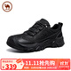 駱駝男士休閑皮鞋磨砂牛皮戶(hù)外工裝大頭鞋 P15A307009 黑色 44