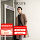 威可多（VICUTU）【航海家】男潮流大衣秋季雙面呢中長(zhǎng)款外套男友七夕禮物 落葉駝 XL