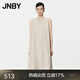 JNBY/江南布衣春夏連衣裙棉府綢浪漫氣質(zhì)褶皺A型無(wú)袖小黑裙5O6G13240 261/灰卡其 L