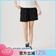 快魚(yú)寬松直筒短褲女款夏季2024年新款洋氣時(shí)尚運動(dòng)跑步舒適休閑褲 黑色 2XL