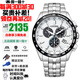 西鐵城（CITIZEN）光動(dòng)能萬(wàn)年歷人造藍(lán)寶石鏡面多局電波時(shí)尚防水男士手表送禮推薦 光動(dòng)能+電波CB5874-90A黑白熊貓