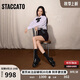 思加圖楊冪同款2025秋季曜金爵士樂(lè )福鞋皮鞋女EGB55CA5 雅致黑 38