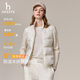 哈吉斯（HAZZYS）女裝 秋季款女士【PHIZ系列】立領(lǐng)拼接輕薄羽絨服女 乳白色IV M (160/84A 38)