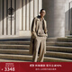 ERDOS【劉雯同款】精紡雙提闊腿無(wú)染色女長(cháng)褲休閑褲 善系列 大地駝 160/64A/S