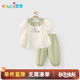 優(yōu)奇女童套裝春夏款兒童t袖可愛洋氣衣服上衣長褲寶寶兩件套分體套裝