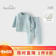 歡喜小熊嬰兒衣服寶寶冬季內(nèi)衣套裝兒童睡衣秋冬三層保暖純棉護肚高腰套