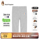 暇步士（Hush Puppies）童裝女童打底褲夏季新款輕薄女大童舒適夏季七分打底褲 花灰 150