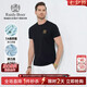 Raidy Boer/雷迪波爾【抑菌】2025年夏男鐳射亮片棉氨短袖T恤7061 黑色 L /175/50