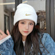 耐克（NIKE）男帽女帽2025冬季新款運動(dòng)帽子透氣保暖戶(hù)外休閑毛線(xiàn)帽時(shí)尚絨線(xiàn)帽 白色/金屬LOGO MISC