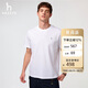 哈吉斯（HAZZYS）男裝花logo純色短袖T恤ASTZE0CBX78 白色WT XL（180/100A50）