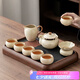 唐豐汝窯茶具整套帶茶盤(pán)功夫茶具套裝中式家用陶瓷泡茶壺蓋碗茶杯套裝