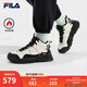 斐樂(lè )（FILA）滿(mǎn)天星中幫加絨老爹鞋女鞋休閑鞋24冬季保暖厚底運動(dòng)鞋 斑鳩黃/黑-TB 40