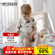 Milkbarn嬰兒連體衣服男女寶寶夏季短袖哈衣新生兒爬爬服 白沙蟹蟹 80cm (12-18m)