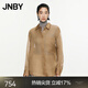 JNBY/江南布衣【100%桑蠶絲】春秋真絲歐根紗長袖襯衫5O8215480 243/淺駝 S