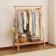 zhuting實(shí)木衣架落地立式衣帽架折疊掛衣架臥室專(zhuān)用多功能掛鉤簡(jiǎn)易晾衣架 120櫸木衣帽架【原木色】