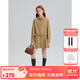 ELLE KIDS童裝 法式學(xué)院風(fēng)百褶連衣裙女童耐穿抗皺帶腰帶襯衫連衣裙 卡其色 160 (S)