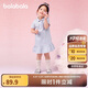 巴拉巴拉童裝兒童連衣裙女童寶寶裙子夏裝2025學(xué)院polo裙繡花208225111020