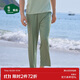 松山棉店舒爽天絲莫代爾睡衣清爽透氣男短袖夏情侶家居服單褲-輕松綠185