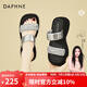 達芙妮（DAPHNE）夏季厚底涼拖鞋女外穿2025新款水鉆簡(jiǎn)約海邊沙灘休閑一字拖 銀色 跟高6cm 38 (240mm)