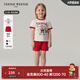 Teenie Weenie Kids小熊童裝25夏季新款男女寶寶印花短袖短褲套裝 紅色 100 cm