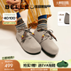 百麗（Belle）厚底松果吐司2代勃肯鞋女25秋新商場(chǎng)款串珠休閑鞋E1J1DCM5預(yù)售 灰色 37 (235mm)