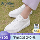 金利來（Goldlion）男鞋板鞋小白鞋休閑鞋時尚舒適系帶休閑鞋G522310478BBE白色43