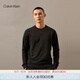 Calvin Klein運動(dòng)春秋男士休閑簡(jiǎn)約ck字母跑步訓練圓領(lǐng)打底衫衛衣GMS4W333 BAE-太空黑 M