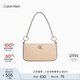 Calvin Klein時尚腋下包禮物通勤洋氣包包金屬字母拉鏈CK女包單肩法棍包DH3237