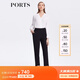 PORTS寶姿早春新品女裝休閑褲ALD8P011NWW050 黑色 M (6)