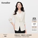 珂萊蒂爾2025七分袖西裝外套女設計感小西服氣質(zhì)通勤外衣 本白色 L