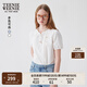 Teenie Weenie小熊女裝襯衫2025夏季新款少女感木耳邊甜美時(shí)尚襯衣 白色 L