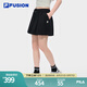 FILA FUSION斐樂潮牌針織短褲女2025夏季新款時(shí)尚休閑寬松三分褲 正黑色-BK S 160/62A/S