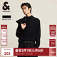 杰克·瓊斯（JACK&JONES）男裝秋冬新款時(shí)尚寬松半高領(lǐng)針織衫靜奢風(fēng)羊毛衫內搭打底衫毛衣男 E40 黑色 L 180