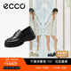 愛(ài)步（ECCO）樂(lè )福鞋 時(shí)尚厚底增高休閑皮鞋女 蹤跡30女鞋系列220723 黑色 38