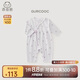 乖奇熊女寶寶連體衣夏季薄款長(cháng)袖空調服彈力嬰兒公主哈衣爬服周歲