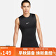 耐克NIKE男 運動(dòng)速干背心 圓領(lǐng)無(wú)袖 柔軟舒適 FB7915-010 黑白XL