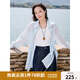 獨束大碼女裝【夏日薄霧】清爽防曬襯衫2025夏裝新款多色防曬衣女 清水藍 XL （尺碼：3）