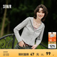 森馬（Semir）外套女短款分割純色顯瘦小個子衣服秋季正肩緊身連帽夾克百搭 中花灰00510 L