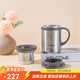 虎牌（TIGER）保溫杯 辦公型不銹鋼真空杯茶濾網(wǎng)杯 水杯CWM-A035 350ml 淺灰色XC 350ml