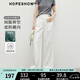 紅袖天絲棉休閑褲2025夏季新款女裝氣質(zhì)壓褶顯瘦質(zhì)感寬松百搭闊腿長(zhǎng)褲 本白001 M