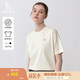 哈吉斯（HAZZYS）女裝 【薄荷曼波風】夏款針梭相拼T恤衫女ASTSE0BBX51 米黃色OW L (165/88A 40)