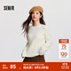 森馬（Semir）森柔毛衫|毛衣女圓領(lǐng)純色打底衫簡約休閑冬季溫柔系絞花百搭 奶白10501 L