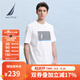 諾帝卡（NAUTICA）【商場(chǎng)同款】男裝夏季款柔軟舒適短袖圓領(lǐng)套頭T恤男TM3110 白色1CW（231） XL