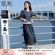 香影純棉牛仔套裝女2025夏裝新款減齡一整套穿搭復(fù)古半身裙兩件套 藍(lán)色 XL 170/92A/125-140斤