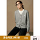 獨(dú)束大碼女裝【多色可選】簡(jiǎn)約豎條絞花針織開衫2024冬裝新款針織 胭脂紅 XL (尺碼：3)
