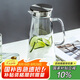 唯銘諾涼水壺玻璃家用冰箱冷水壺大容量扎壺泡茶壺果汁水壺大方把1.8L