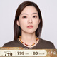 白嵐彩夏項鏈女琥珀瑪瑙橢圓珍珠鎖骨鏈氣質(zhì)感飾品七夕情人節禮物送老