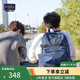 JANSPORT杰斯伯雙肩包男背包書(shū)包女多隔層高中大學(xué)生包 47KX003 藍(lán)色-側(cè)袋+隔層