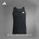 adidas修身舒適側開(kāi)叉跑步工字背運動(dòng)背心男裝新款阿迪達斯JN0298 碳黑/黑色   2XL